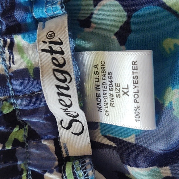 Serengeti extra large skirt blue flowers elastic waistband - Picture 2 of 2